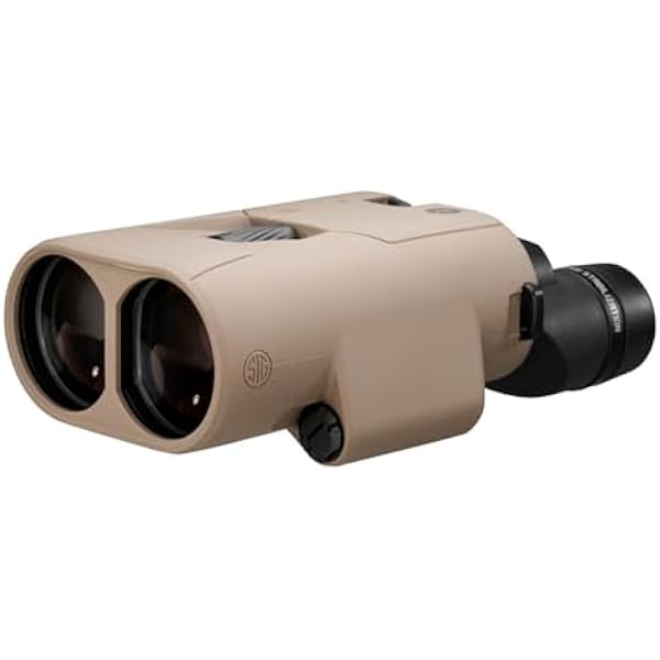 SIG SAUER ZULU6 HDX PRO 16x50mm Waterproof Fogproof Durable FDE Image Stabilized Hunting Binoculars, Multicoated Anti-Glare Lenses, Up to 40 Hours Runtine, Carrying Case & Carrying Strap Included