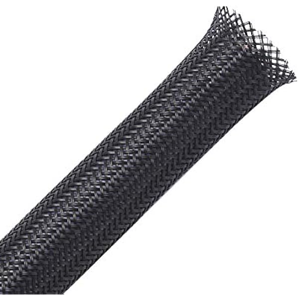 100ft - 1/8 inch PET Expandable Braided Sleeving – Black – Alex Tech Braided Cable Sleeve