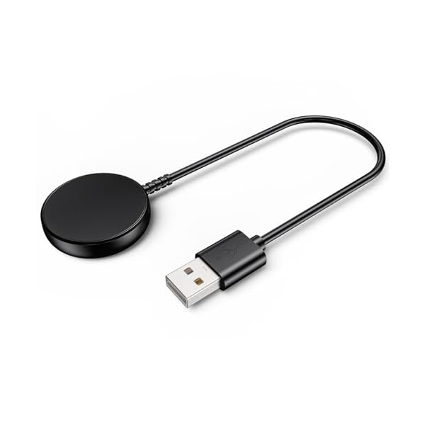 1FT for Samsung Galaxy Watch Charger Compatible with Watch 8/8 Classic/Ultra/7/6/6 Classic/5/5 Pro/4/4 Classic/3/Active/FE USB A Magnetic Fast Charging