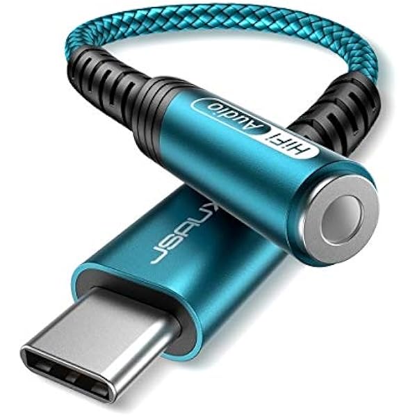 USB Type C to 3.5mm Female Headphone Jack Adapter, JSAUX USB C to Aux Audio Dongle Cable Cord Compatible with iPhone 16 Pro Max/15 Pro/15 Plus, Samsung Galaxy S23/S22/S21 Ultra, iPad Pro, Pixel -Green