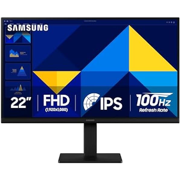 SAMSUNG 22" (S30GD) Essential Monitor with IPS Panel and Tilt Only Stand, 100Hz Refresh Rate, Ergonomic Design, Advanced Eye Care, Game Mode, LS22D304GANXZA