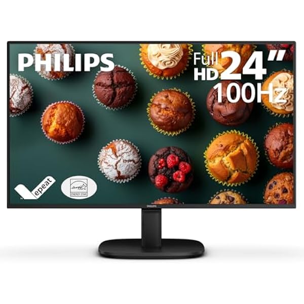 Philips 24B2N2100 24 inch FHD (1920 x 1080) 100Hz Gaming Office Monitor, Energy Star Certified, EPEAT Gold Certification, HDMI & VGA, 4 Year Advance Replacement Warranty