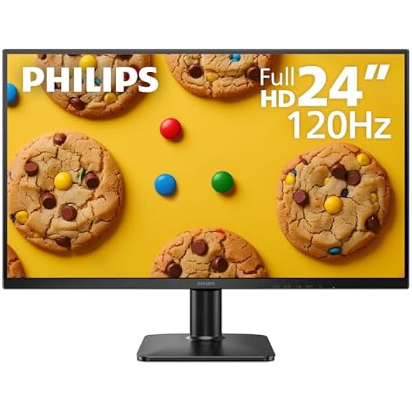 Philips 24E2N2100 24 inch IPS FHD (1920 x 1080) 120Hz Gaming Office Monitor, VESA, HDMI x1, VGA Port x1, Eye Care, 4 Year Advance Replacement Warranty