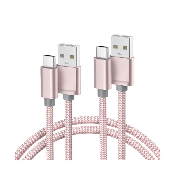 Basesailor USB Type C Charger Cable 10FT 2Pack,Charging Cord for Kindle Fire HD 7 2022 12th,10 9th 2019,8 10th 2020,Paperwhite 11th 2021 Generation,Samsung Galaxy A03s,A51,A52,A53,iPhone 17 16 16e