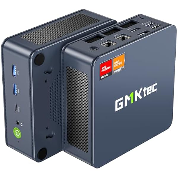 GMKtec Mini PC Gaming, K6 AMD Ryzen 7 7840HS Dual NIC LAN 2.5Gbps Desktop Computer, 32GB DDR5 (16GB*2) 1TB PCIe4.0 SSD, USB4.0, HDMI, DP, USB-C, WiFi 6E, BT 5.2