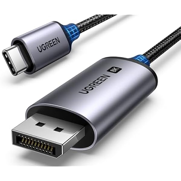 UGREEN USB C to DisplayPort 1.4 Cable 8K@60Hz 4K@240Hz Unidirectional Thunderbolt 4/3 to DisplayPort Cord USB C to DP 32.4Gbps Compatible iPhone 17, MacBook Pro/Air, iPad, Mac Mini, Galaxy, XPS, 3.3FT