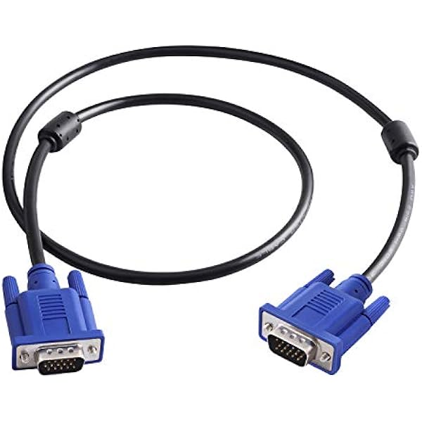 PASOW VGA to VGA Monitor Cable HD15 Male to Male for TV Computer Projector (3 Feet)
