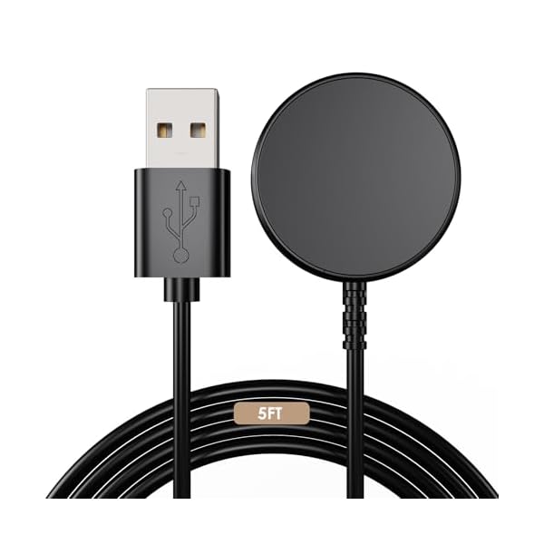 5FT for Samsung Galaxy Watch Charger Compatible with Watch 8/8 Classic/Ultra/7/6/6 Classic/5/5 Pro/4/4 Classic/3/Active/FE USB Magnetic Fast Charging