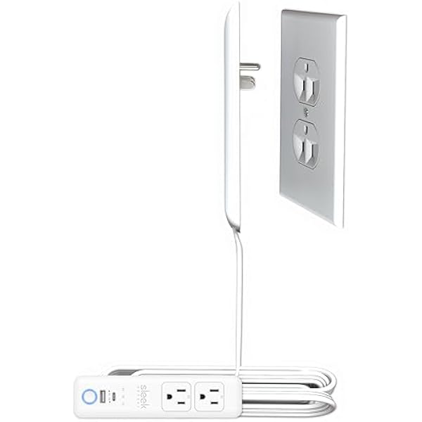 Smart Sleek Socket: Universal Outlet Concealer with Wi-Fi Smart Power Strip