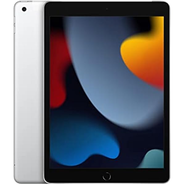 Apple 2021 iPad 9th Gen (10.2 inch, Wi-Fi + Cellular, 64GB) Silver (Renewed Premium)