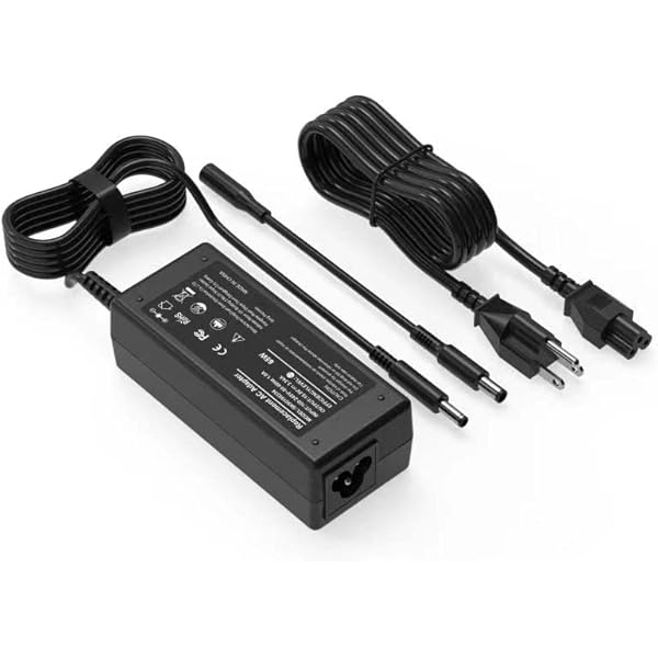 SLE-TECH 65W Laptop Charger Compatible with Dell inspiron 13 14 15 17 3000 5000 7000 Series Round Connects Chargers（7.4mm and 4.5mm）