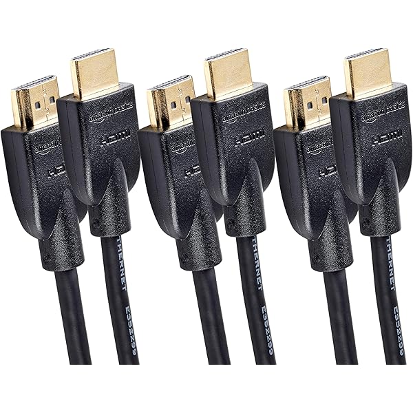 Amazon Basics HDMI Cable, 3-Pack, 6ft, 4K@60Hz, High-Speed 4K HDMI 2.0 Cord (18Gbps), 2160p, 48 bit, Compatible with TV/PS5/Xbox/Roku, Black