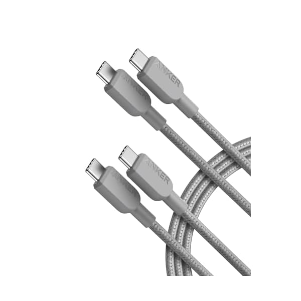 Anker USB C to USB C Cable,Type C Fast Charging Cord (6FT,2Pack) for iPhone 17/16 Series,iPad Air 4,MacBook Pro 2022 and More (Grey)