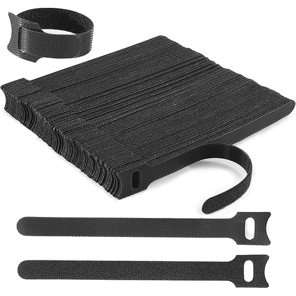 Reusable Cable Ties, 126 PCS 8 Inches Adjustable Cord Straps Wire Organizer Cord Wrap and Hook Loop Cable Management