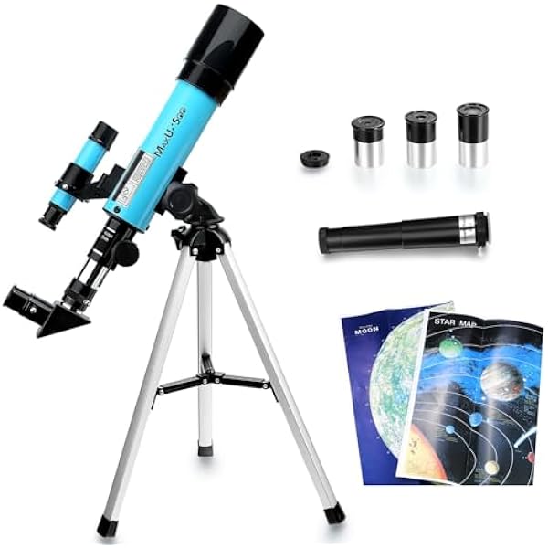 F360X50mm Telescope for Astronomy Beginners, Refractor with Tabletop Tripod & Finder Scope, Travel Telescope Includes 3 Magnification Eyepieces and Moon Mirror