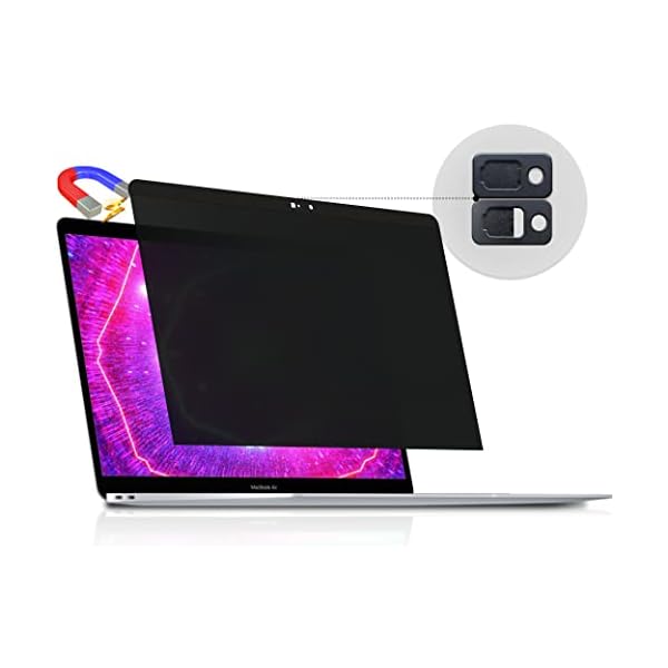 Magnetic Privacy Screen for MacBook Pro 13 Inch (2012-2015), Removable Anti Blue Light Glare Peep Filter Black out Screen Protector for Mac 13In Laptop Model (A1278, A1425, A1502)