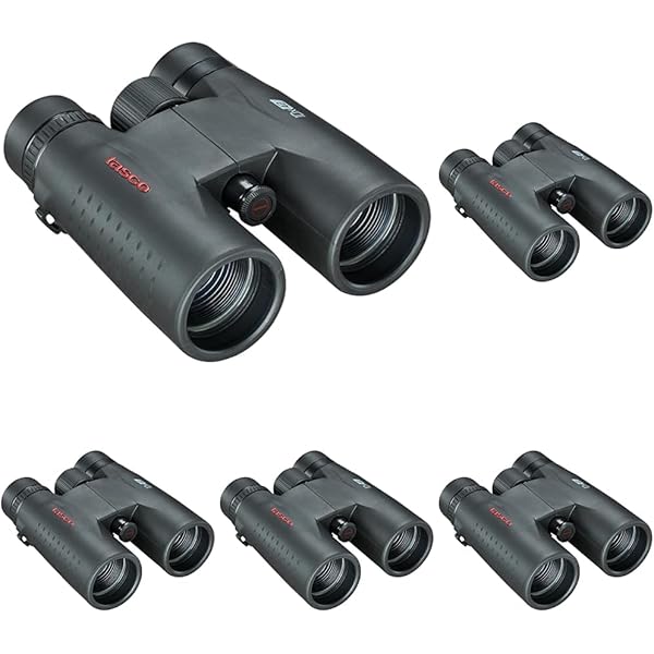 Tasco ES10X42 Essentials Binoculars, 10x42mm, Roof Prism Mc, Black (Pack of 5)