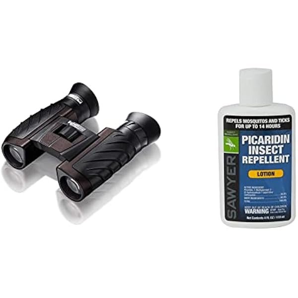 Steiner Safari UltraSharp Binoculars Compact Lightweight Performance Outdoor Optics, 10x26 & Sawyer Products SP564 Premium Insect Repellent with 20% Picaridin, Lotion, 4-Ounce