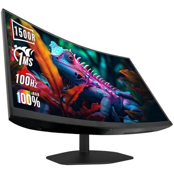 Sceptre Curved 24-inch Gaming Monitor 1ms 100Hz 1500R DisplayPort HDMI X2 Eye Care 100% sRGB Build-in Speakers, Machine Black 2024 (C248W-FW100T Series)