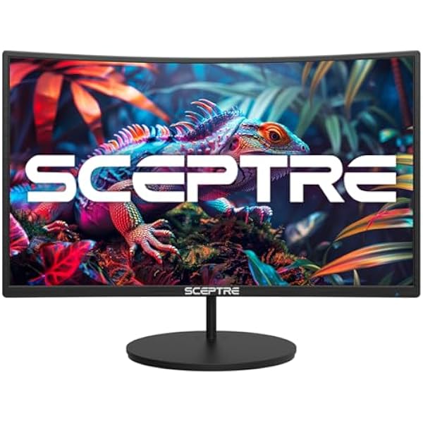 Sceptre New Curved 24-inch Gaming Monitor 100Hz 1080p R1500 98% sRGB HDMI x2 VGA Build-in Speakers, VESA Wall Mount Machine Black 2026 (C248W-1920RN Series)