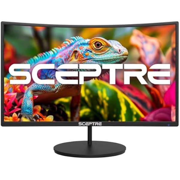 Sceptre New Curved 27-inch Gaming Monitor 100Hz 1080p R1500 98% sRGB HDMI x2 VGA Build-in Speakers, VESA Wall Mount Machine Black 2026 (C275W-1920RN Series)