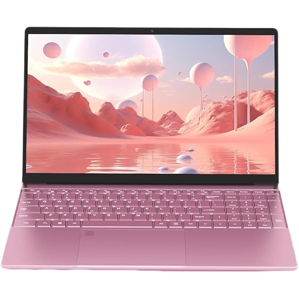 15.6" Laptop Computer Notebook, 8GB RAM, 512GB NVMe SSD, 4-Core N95 Processor, FHD Display, Backlit Keyboard, Fingerprint, Webcam, Bluetooth, WiFi, Win 11 Pro, 10TB Upgradeable; T152A, Pink