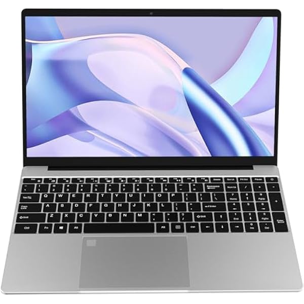 15.6" Laptop Computer Notebook, 8GB RAM, 512GB NVMe SSD, 4-Core N95 Processor, FHD Display, Backlit Keyboard, Fingerprint, Webcam, Bluetooth, WiFi, Win 11 Pro, 10TB Upgradeable; T152A, Silver