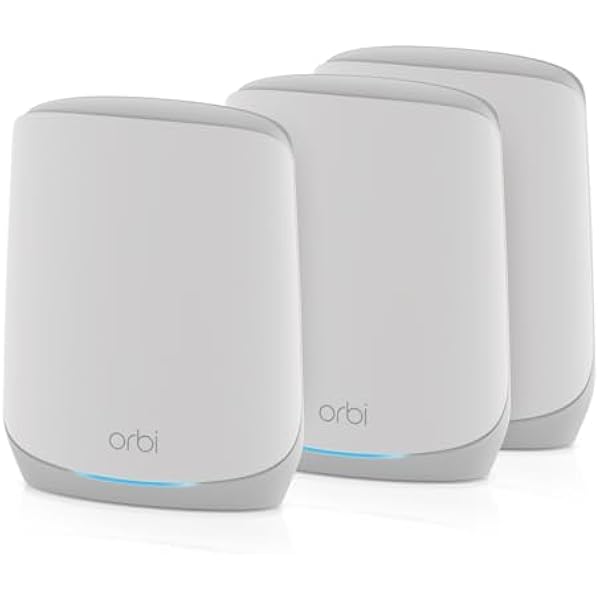 NETGEAR Orbi Whole Home Tri-Band WiFi 6 Mesh Network System (RBK663) – Router with 2 Satellite Extenders, Security Features, Coverage up to 6,600 sq. ft., 75 Devices - AX3800 (Up to 3.8Gbps)