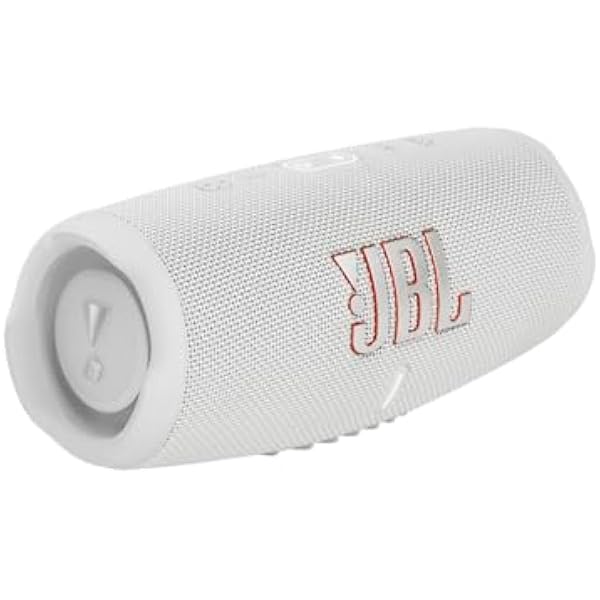 JBL CHARGE 5 - Portable Waterproof (IP67) Bluetooth Speaker with Powerbank USB Charge out, 20 hours playtime, JBL Partyboost (White)