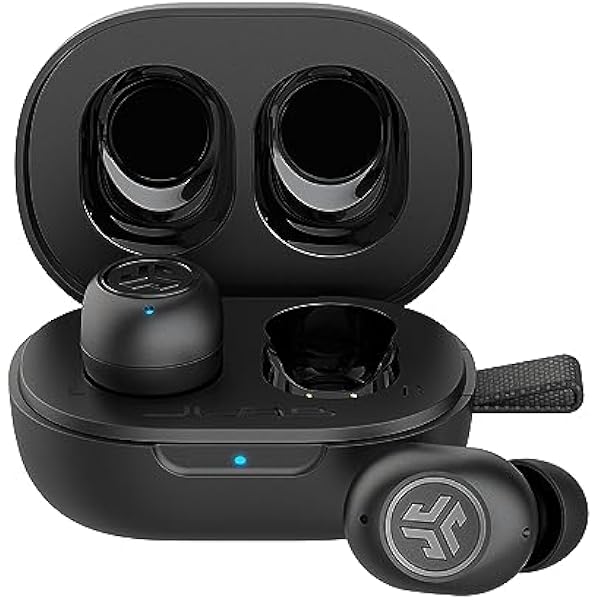JLab JBuds Mini True Wireless Bluetooth Earbuds + Charging Case, Charcoal Black, IP55 Sweat and Dust Proof, Bluetooth Multipoint, Be Aware Audio, 3 EQ Sound Settings, Crystal Clear Calls