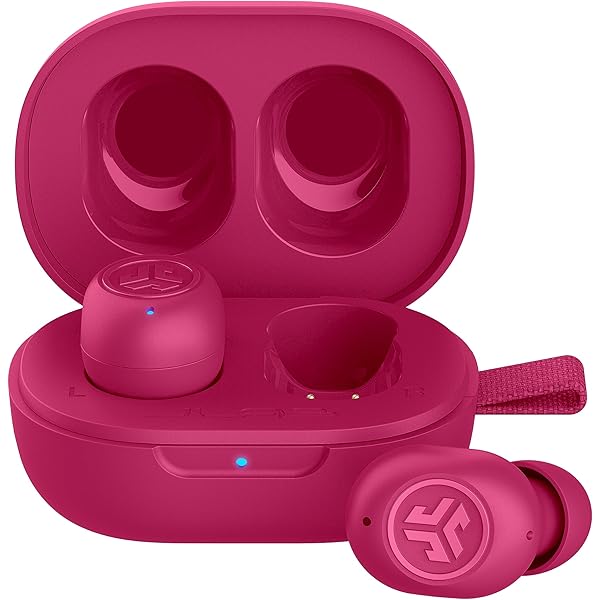 JLab JBuds Mini True Wireless Bluetooth Earbuds + Charging Case, Hot Pink, IP55 Sweat and Dust Proof, Bluetooth Multipoint, Be Aware Audio, 3 EQ Sound Settings, Crystal Clear Calls