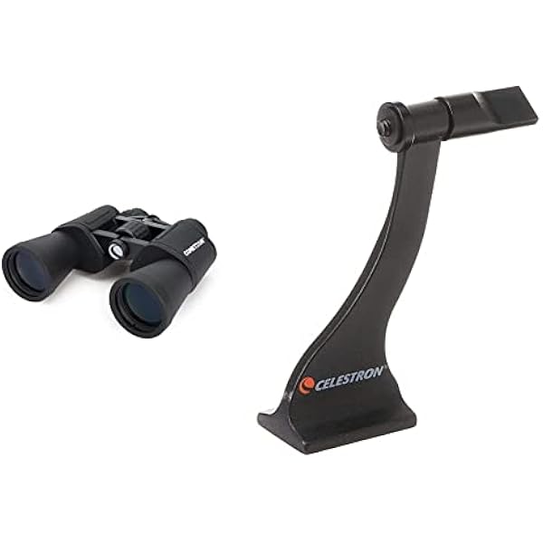 Celestron 71198 Cometron 7x50 Binoculars (Black) & 93524 Binocular Tripod Adapter (Black)