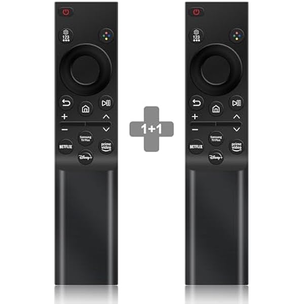 【Pack of 2】 Universal Remote Control for Samsung Smart TV Remote Replacement of Frame Crystal QLED OLED Curved HDTV 4/8K UHD and More, with Netflix Prime-Video Disney+ and Samsung TV Plus Buttons