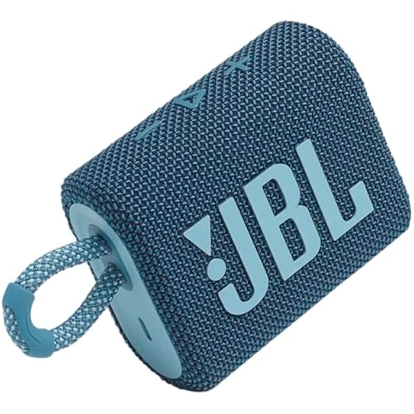 JBL Go 3 - Portable Mini Bluetooth Speaker, big audio and punchy bass, IP67 waterproof and dustproof, 5 hours of playtime, speaker for home, outdoor and travel (Blue)
