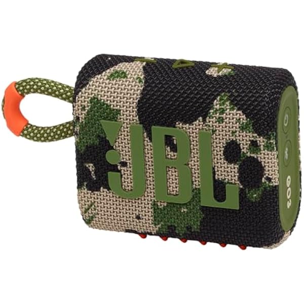 JBL Go 3 - Portable Mini Bluetooth Speaker, big audio and punchy bass, IP67 waterproof and dustproof, 5 hours of playtime, speaker for home, outdoor and travel (Camo)