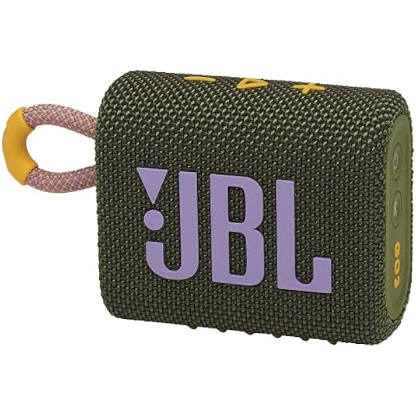 JBL Go 3 - Portable Mini Bluetooth Speaker, big audio and punchy bass, IP67 waterproof and dustproof, 5 hours of playtime, speaker for home, outdoor and travel (Green)