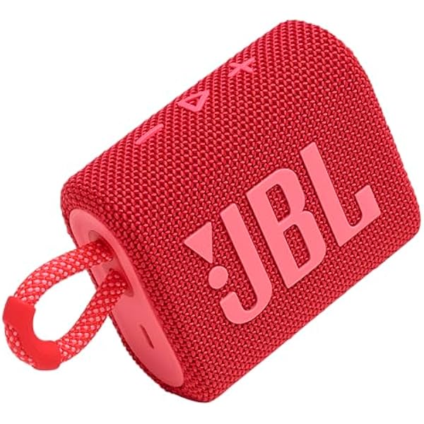 JBL Go 3 - Portable Mini Bluetooth Speaker, big audio and punchy bass, IP67 waterproof and dustproof, 5 hours of playtime, speaker for home, outdoor and travel (Red)