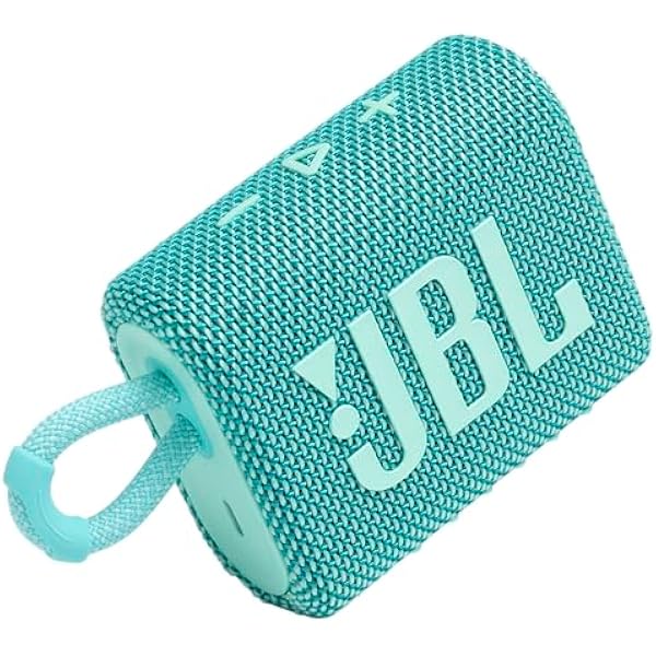 JBL Go 3 - Portable Mini Bluetooth Speaker, big audio and punchy bass, IP67 waterproof and dustproof, 5 hours of playtime, speaker for home, outdoor and travel (Teal)