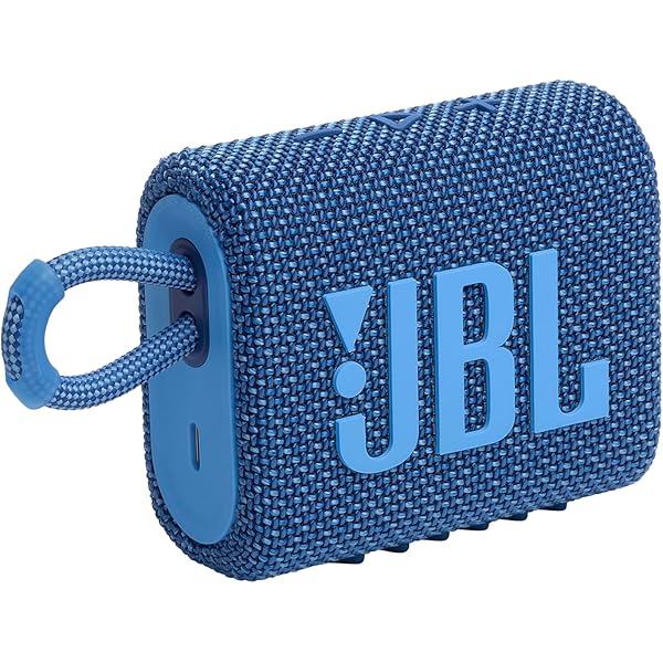 JBL Go 3 Eco - Portable Mini Bluetooth Speaker, big audio and punchy bass, IP67 waterproof and dustproof, 5 hours of playtime, Made in part with recycled materials (Eco Blue)