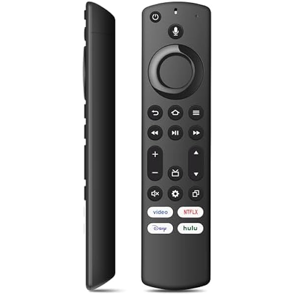 Replacement Voice Remote Compatible with All Fire-Series Hisense, TCL TV Cube/Stick, Stick 4K Max/4K (1st/2nd Gen), Stick (2nd/3rd Gen)/Lite/HD, Fit for All Insignia-Toshiba-Pioneer-Omni QLED Series