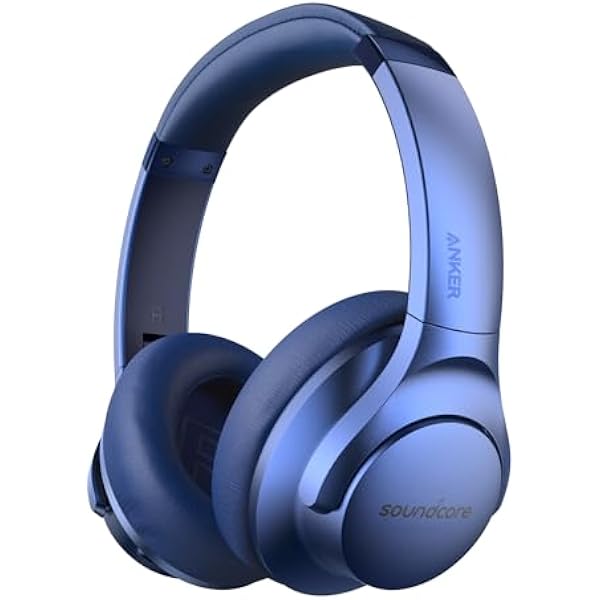 Soundcore Anker Life Q20 Hybrid Active Noise Cancelling Headphones, Wireless Over Ear Bluetooth Headphones, 60H Playtime, Hi-Res Audio, Deep Bass, Memory Foam Ear Cups, Travel, Office