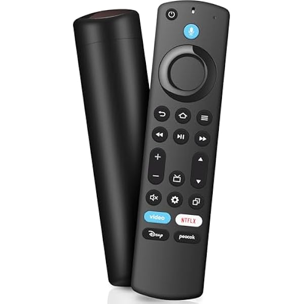Replacement Voice Remote Fit for All Fire-Series TV Cube/Stick, Compatible with Stick 4K Max/4K/Stick/Lite/HD, Fit for All Hisense, TCL, Insignia-Toshiba-Pioneer-Omni QLED Series, Not for Roku