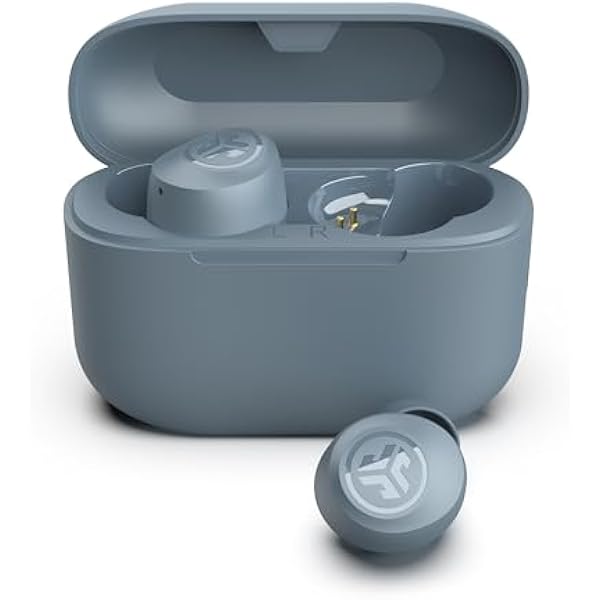 JLab Go Air Pop+ True Wireless Earbuds, in Ear Headphones, Bluetooth Earphones, 35H Playtime Ear Buds, Bluetooth Earbuds with Microphone, USB-C Charging Case, Dual Connect, EQ3 Sound, Slate
