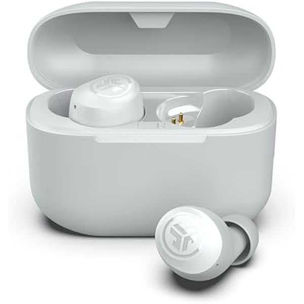 JLab Go Air Pop+ True Wireless Earbuds, in Ear Headphones, Bluetooth Earphones, 35H Playtime Ear Buds, Bluetooth Earbuds with Microphone, USB-C Charging Case, Dual Connect, EQ3 Sound, Cloud White