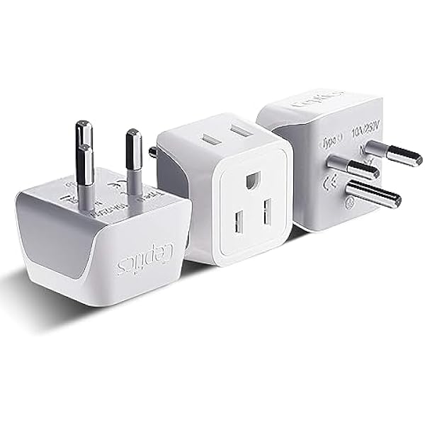 Ceptics Thailand Travel Adapter with Dual Usa Input (Type O) Ultra Compact - 3 Pack - Safe Grounded Perfect for Cell Phones, Laptops, Camera Chargers and More (CT-18)