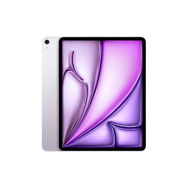 Apple iPad Air 13-inch with M3 chip Built for Apple Intelligence, Liquid Retina Display, 128GB, 12MP Front/Back Camera, Wi-Fi 6E + 5G Cellular, Touch ID, All-Day Battery Life — Purple