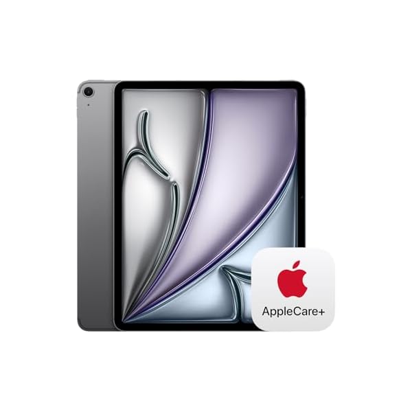 Apple iPad Air 13-inch with M3 chip Built for Apple Intelligence, Liquid Retina Display, 1TB, 12MP Front/Back Camera, Wi-Fi 6E + 5G Cellular, Touch ID — Space Gray with AppleCare+ (2 Years)