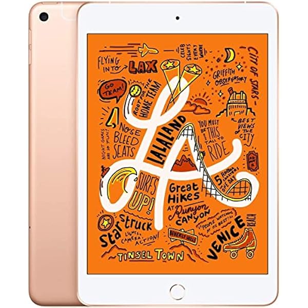 Apple iPad Mini 5th Generation (Wi-Fi + Cellular, 256GB) - Gold (Renewed)