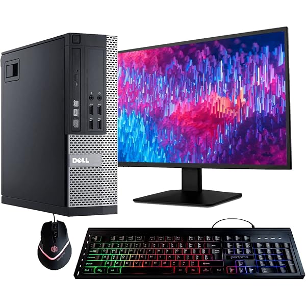 Dell Optiplex 9020 Desktop Computer PC, Intel Quad-Core i5, 500GB HDD Storage, 8GB DDR3 RAM, WiFi, 20 in Monitor, RGB Productivity Bundle, Windows 11 Pro (Renewed)