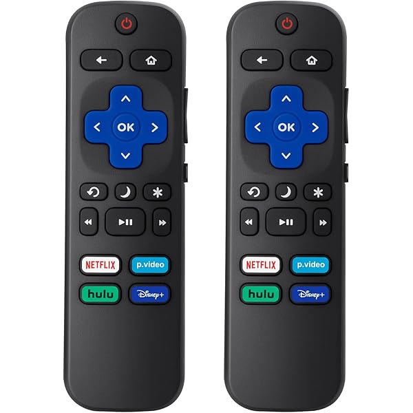 (Pack of 2) Replacement Remote Control Compatible for Roku TV,for TCL Roku/for Hisense Roku/for Onn Roku(Not for Roku Stick,Box and Players)